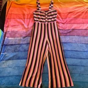 Vintage Striped Jumpsuit